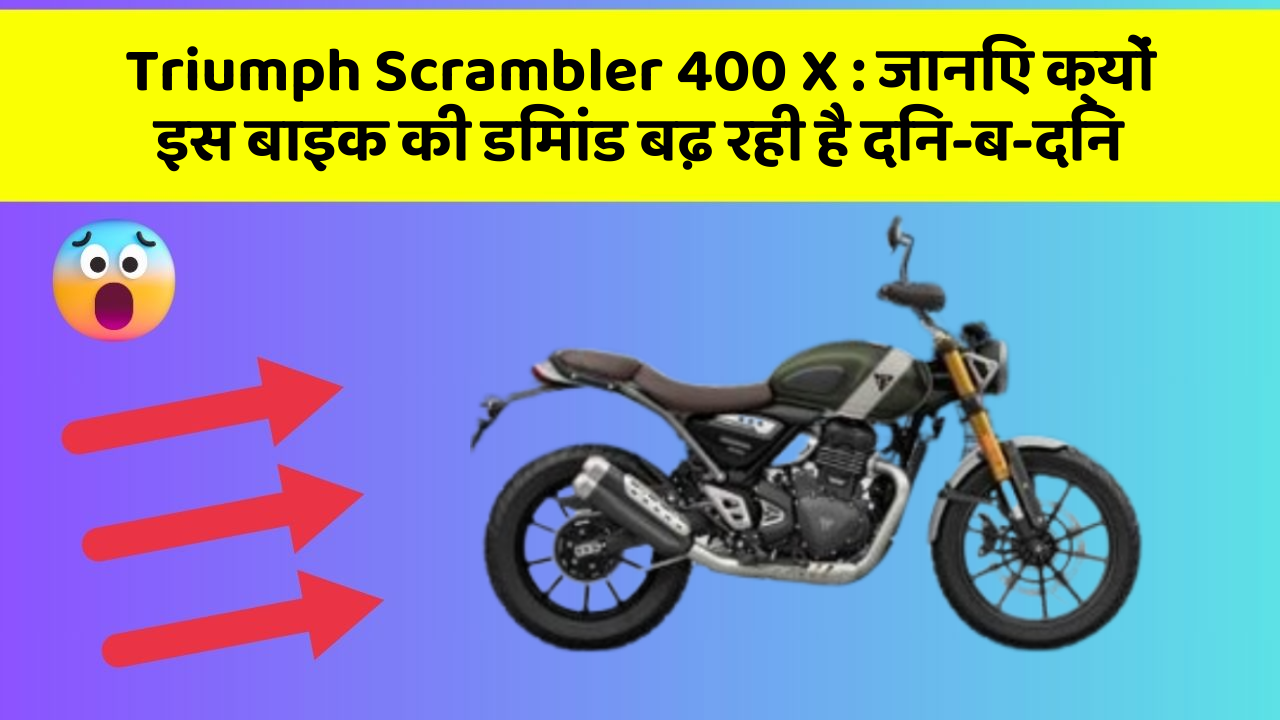 Triumph Scrambler 400 X: जानिए क्यों इस बाइक की डिमांड बढ़ रही है दिन-ब-दिन